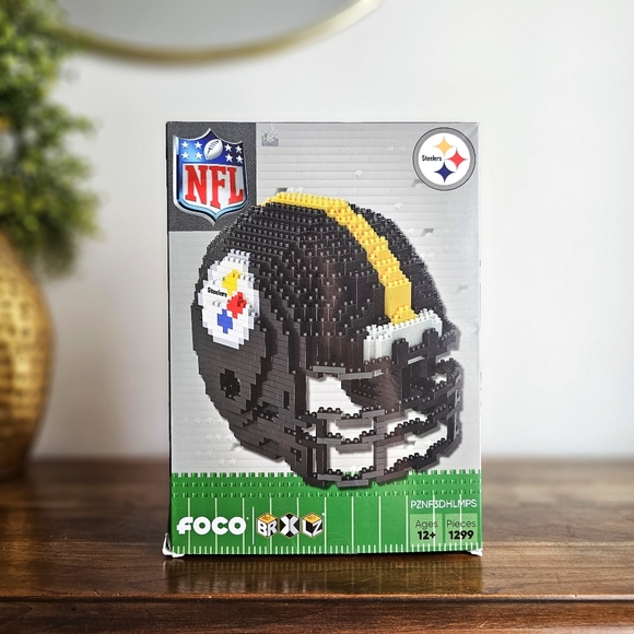 NWT FOCO NFL Pittsburgh Steelers Helmet Building Set 3D BRXLZ Puzzle  - Picture 1 of 13